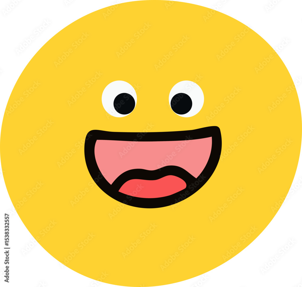 Fototapeta premium 웃는 얼굴 표정 동그라미 드로잉 이모티콘(face emoticon drawing sticker)