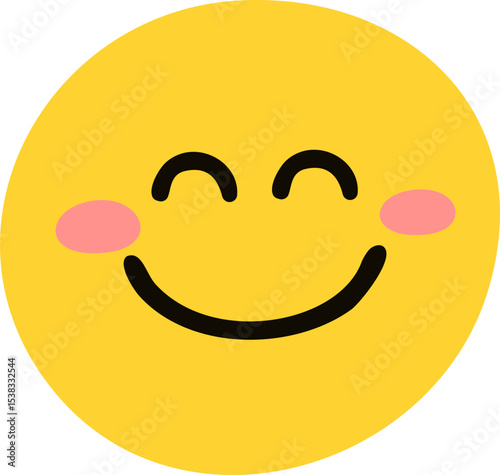 웃는 얼굴 표정 동그라미 드로잉 이모티콘(face emoticon drawing sticker)