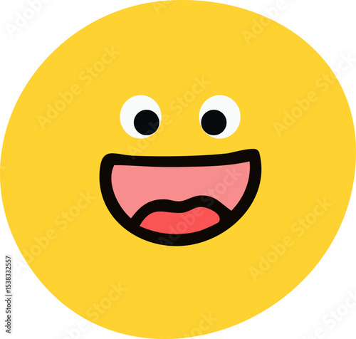 웃는 얼굴 표정 동그라미 드로잉 이모티콘(face emoticon drawing sticker)