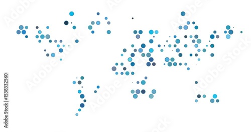 Color Grid Circles Animate World Silhouette