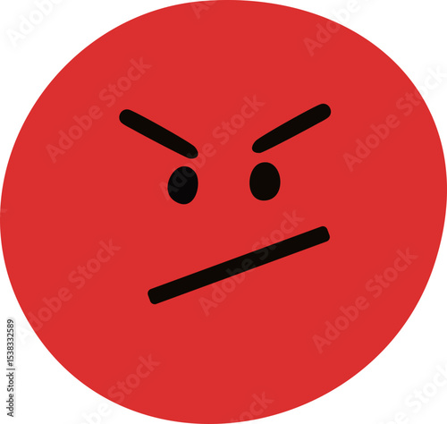 화난 얼굴 표정 동그라미 드로잉 이모티콘(face emoticon drawing sticker)