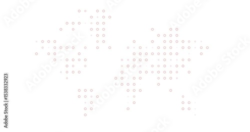 Generative Art Circles Create World Map