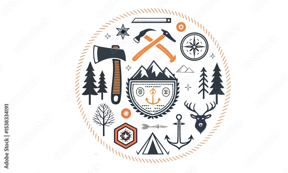 Naklejka premium Retro Badge & Emblem Collection