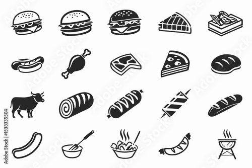 food icons set
