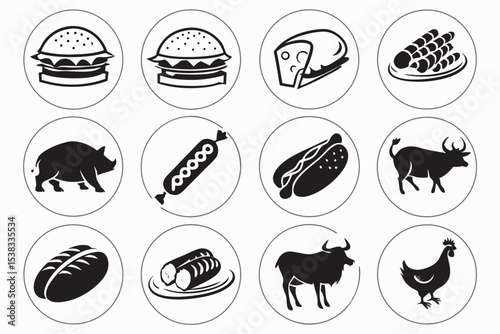 set of easter icons