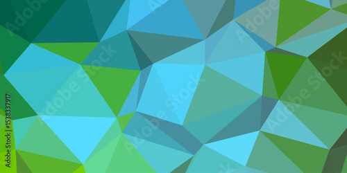 Abstract Blue Low Poly Triangle Wall Texture