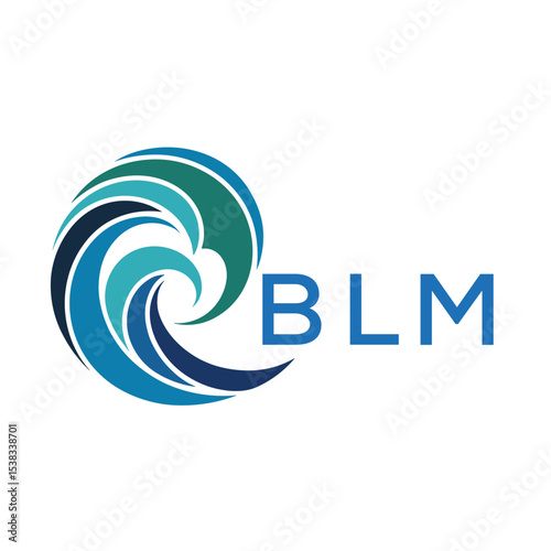 BLM Modern Wave -Inspired Abstract Logo Design BLM Later Logo, with BAA Text on White Background
