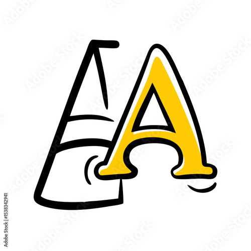 Text formatting a icon on transparent background for web and graphic design