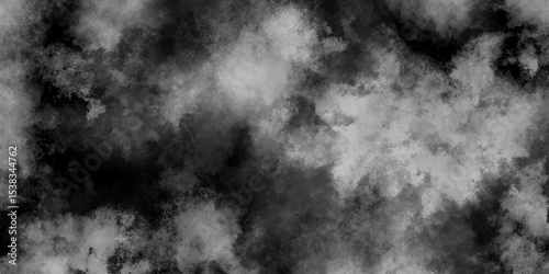 Abstract ash cloud and smoke texture in dark background. White Black fog effect transparent smoke isolated dark dramatic sky with black stormy clouds. Grunge creative and becorative fractal somke art