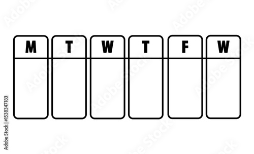 Weekly Planner Template – Minimal Vector Calendar Layout