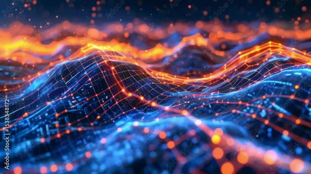 a high-tech background with dynamic masterpiece of geospatial data ..