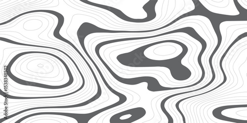 Abstract topographic contours map background. Topography lines and circles background. Topographic map Patterns, Topographic map and place for texture. Vector illustration.	
