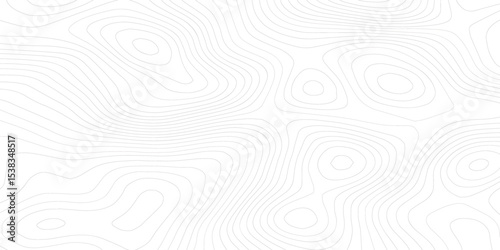 Abstract wavy curve geography topography lines contours map background. Topography white wave lines vector background.	