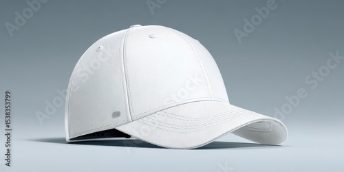 Blank white baseball hat mockup banner