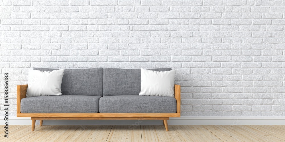 Naklejka premium Blank white pillow mockup banner