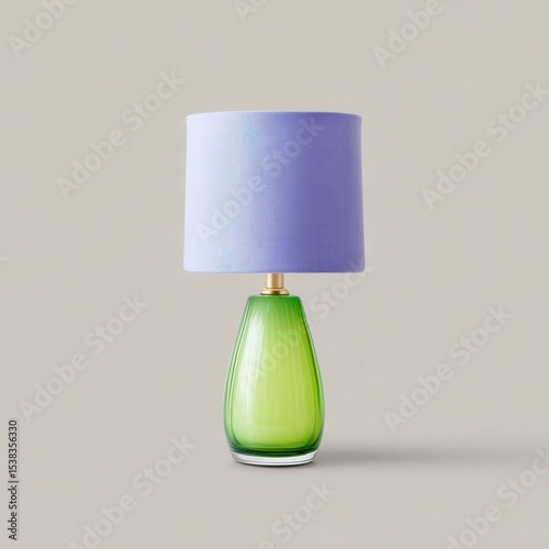 Stylish Green and Blue Table Lamp for Modern Decor photo