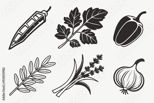 set of vegetables