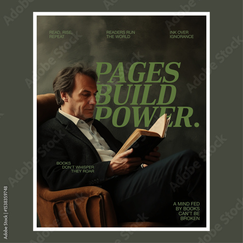 Book reader poster design
