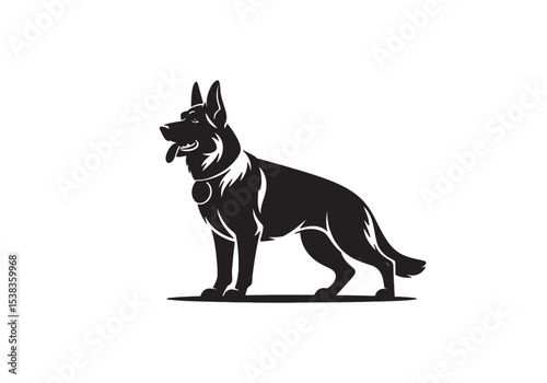 German Shepherd Dog Vector Illustration Design