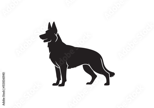 German Shepherd Dog Vector Illustration Design