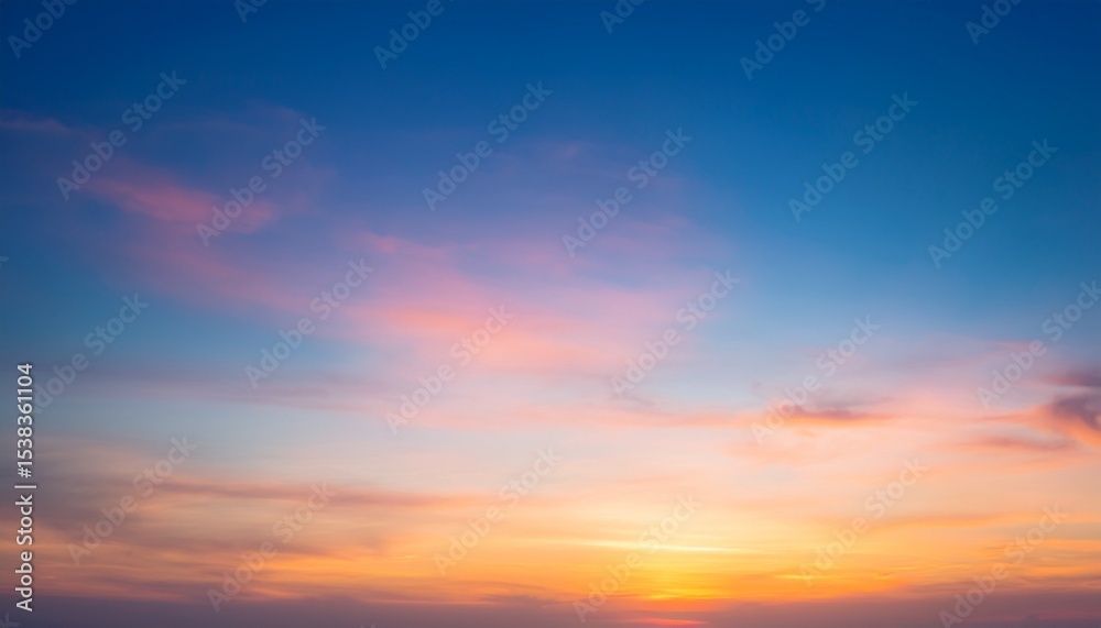 Fototapeta premium beautiful of blurry colorful sunrise sky with cloud in a holiday for background or wallpaper twilight scene pastel sky in the morning