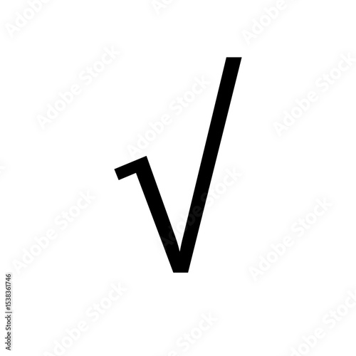 Radical symbol √ radical sign, root symbol, or surd icon