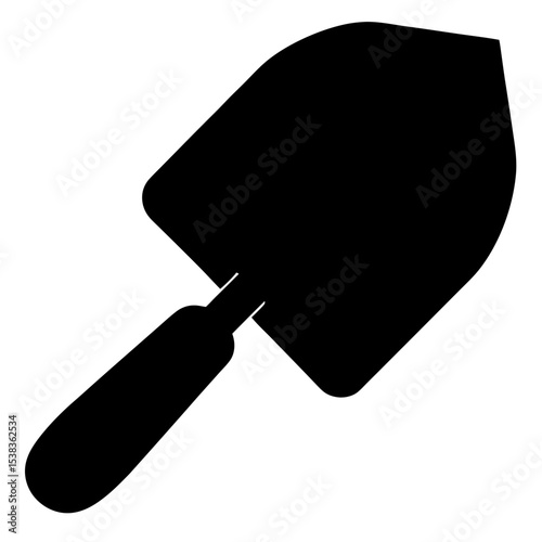 Silhouette of a garden trowel for planting and digging small holes