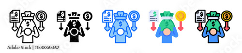 Financial Burden Icon Multiple Style