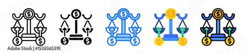 Finance Law Icon Multiple Style