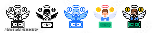 Angel Investor Icon Multiple Style