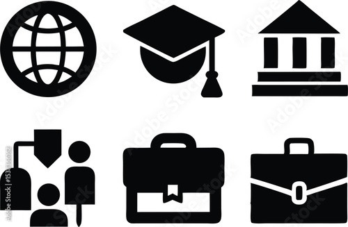 Global Education Icons of International Learning, Networking, and Career Opportunities