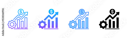 Efficiency Multi Style Icon Set