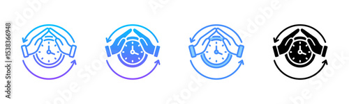 Time Savings Multi Style Icon Set