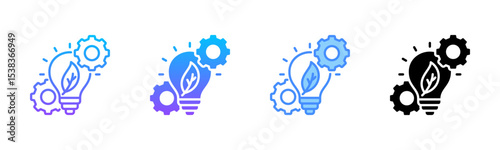 Energy Efficiency Multi Style Icon Set