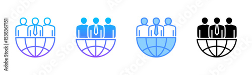 Outsourcing Multi Style Icon Set