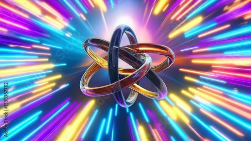 Abstract Light Design with Colorful Swirls and Radiant Effects