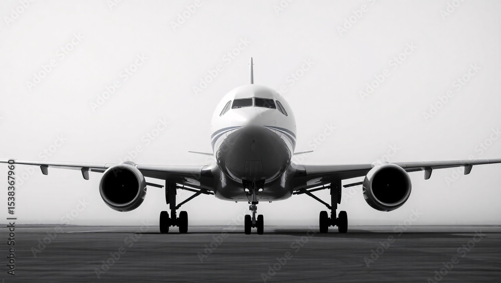 Naklejka premium airplane at airport