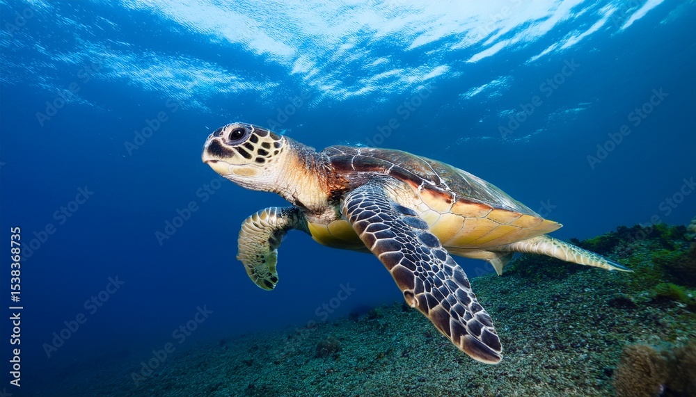 Obraz premium isolated sea turtle