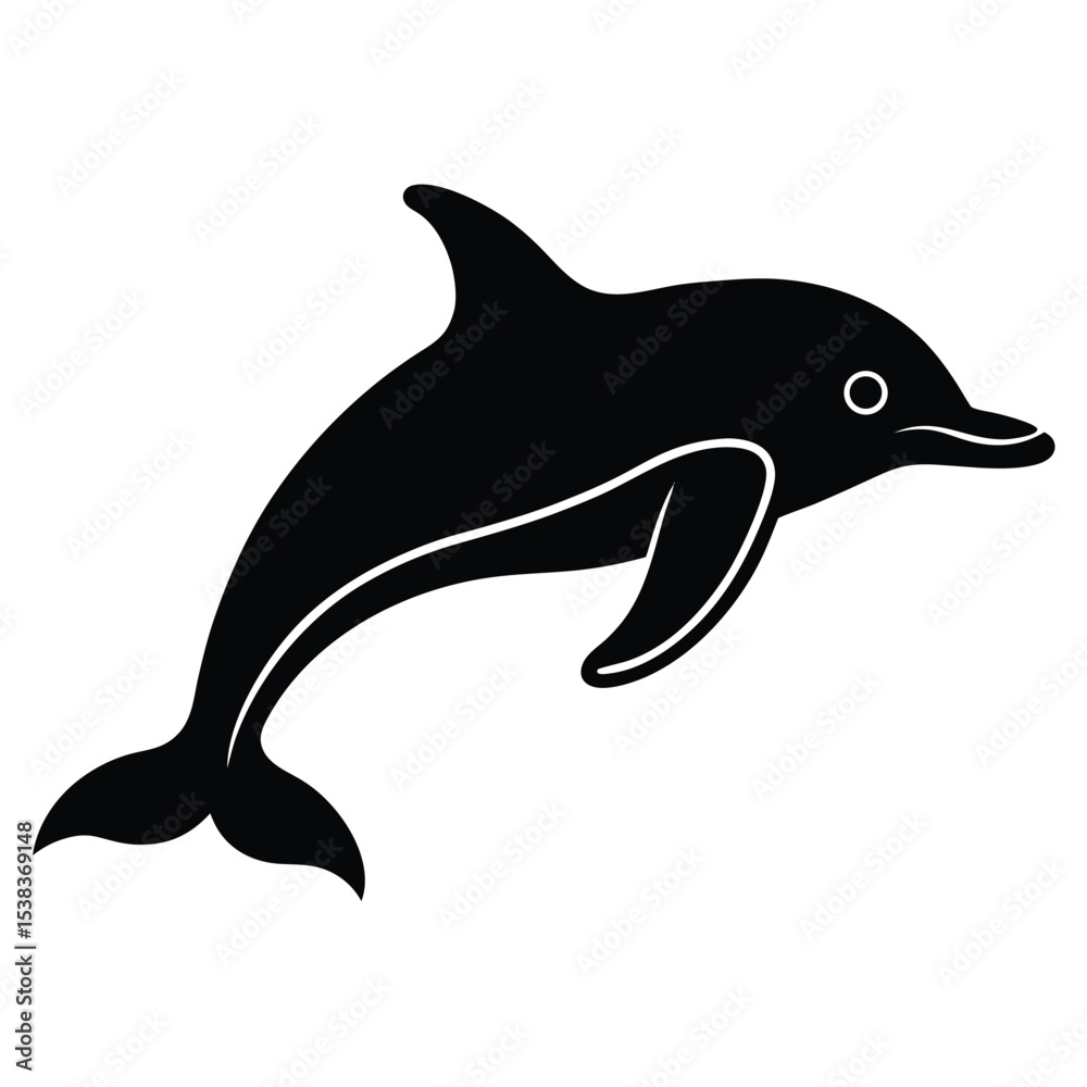 Fototapeta premium dolphin vector sihouette