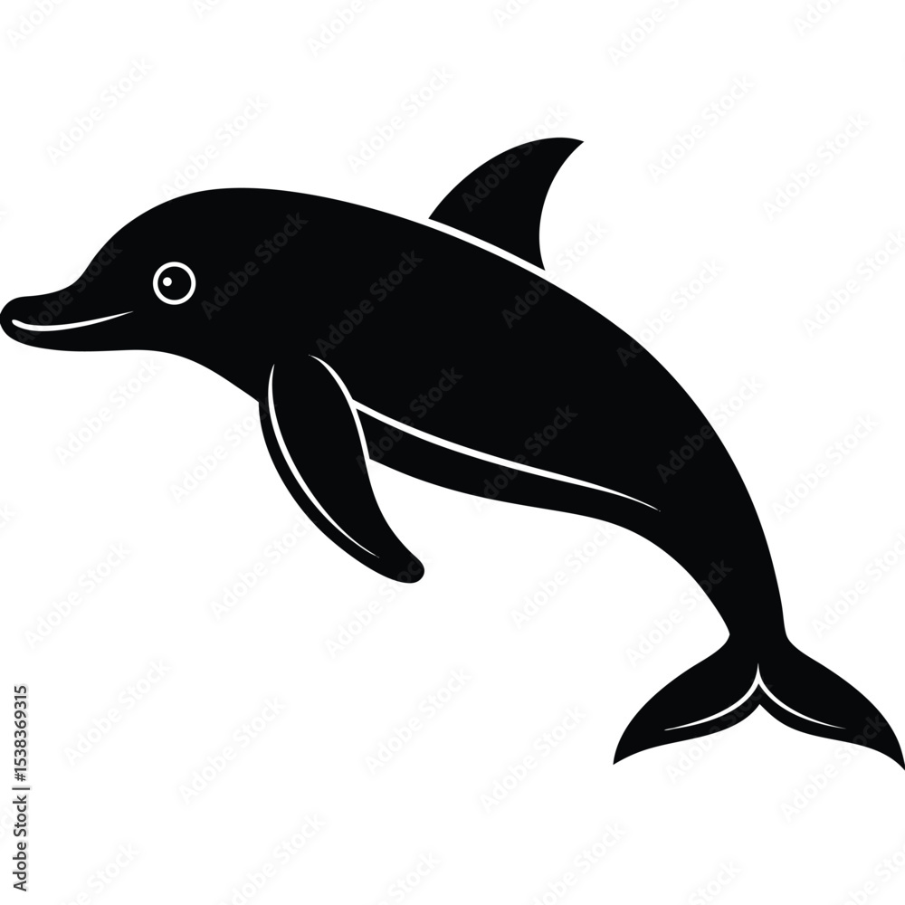 Fototapeta premium dolphin vector sihouette