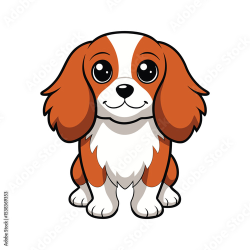 cavalier king charles spaniel dog vector