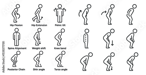 Fitness and exercise line icons set – outline, silhouette, workout symbols