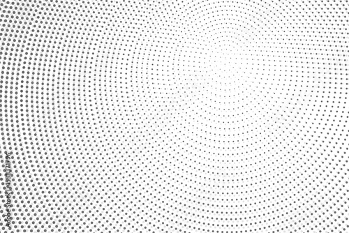 Black white dotted halftone background. Halftone pattern. Black dot on transparent overlay. Monochrome dotted vector illustration. Vintage horizontal halftone gradient.