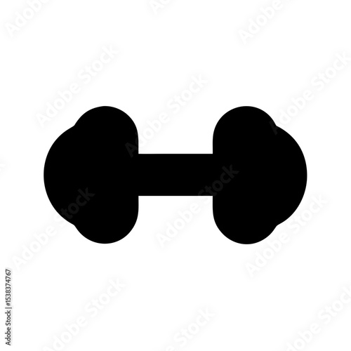 Minimalist Dumbbell Vector - Workout & Gym Symbol