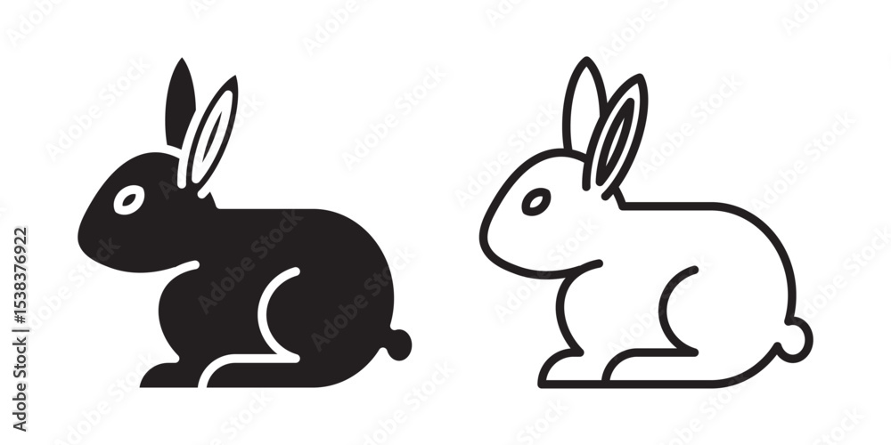 Fototapeta premium Rabbit icon on white background