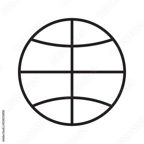 Basketball icon on white background