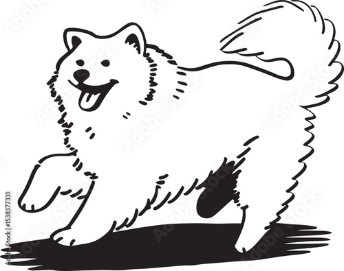 A vector cartoon illustration of a wild wolf, dog, and cat, showcasing the diverse nature of these animal mammals