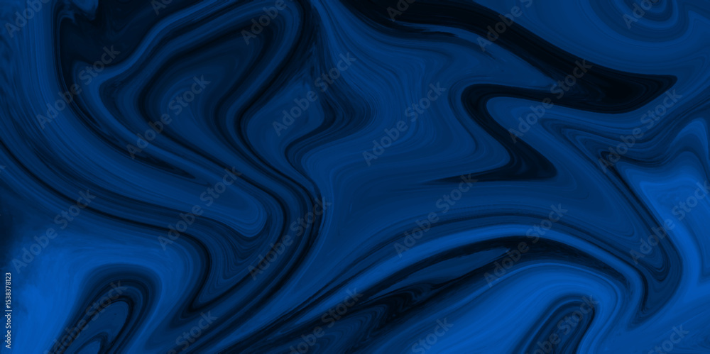 Obraz premium The texture blue and black marble pattern modern style Liquid background .Liquid blue abstract background vector , illustration Abstract color acrylic pours liquid marble surface design. 