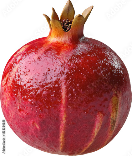 Close-up of a Vibrant Pomegranate photo