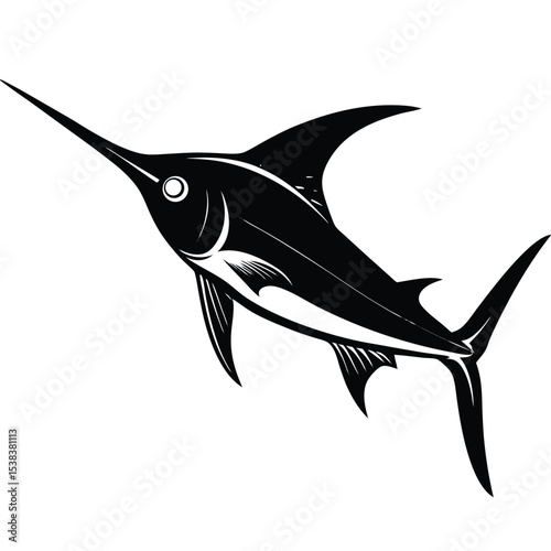 marlin fish vector